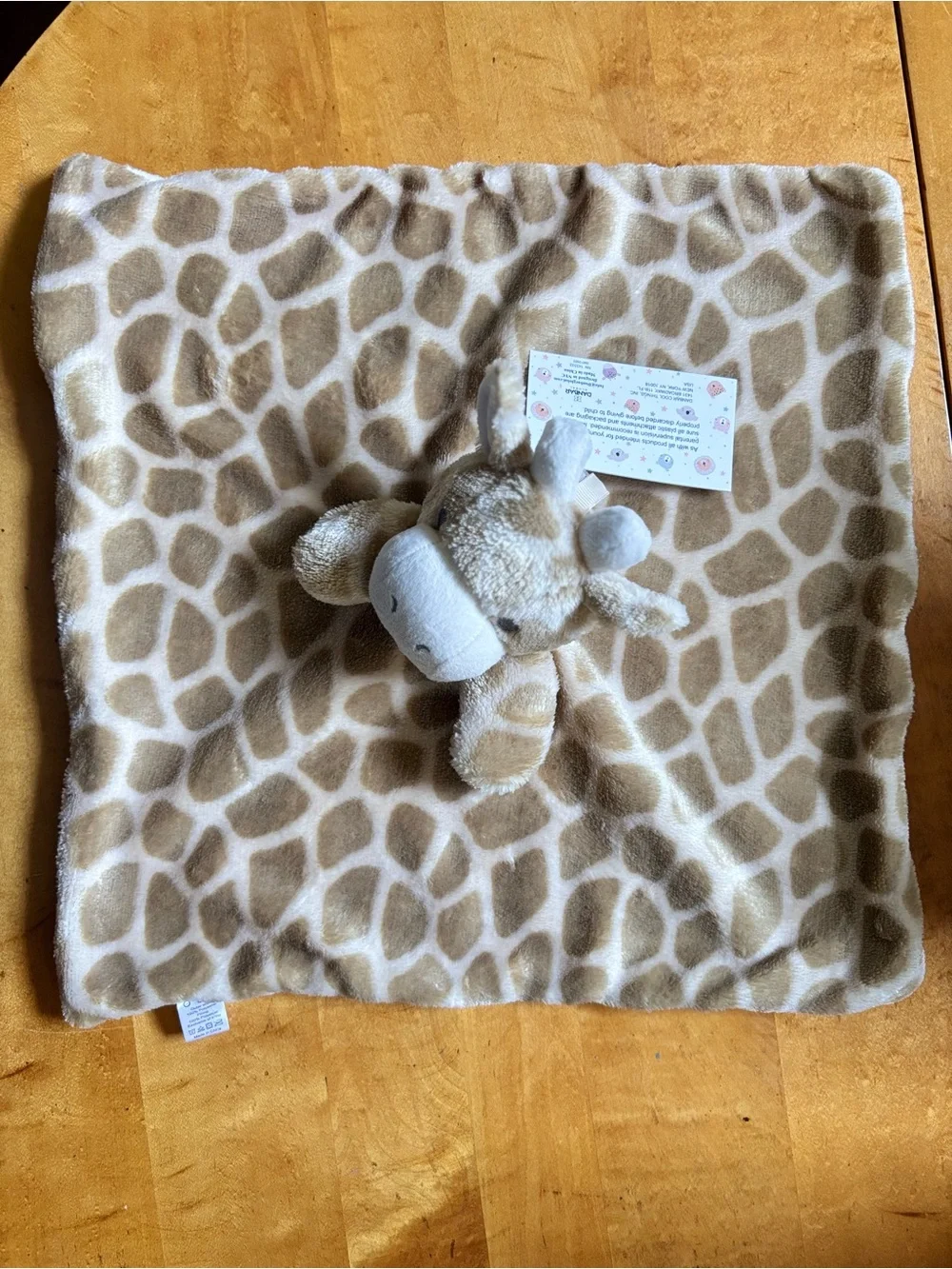 Oobles Giraffe Lovey Plush Security Blanket‎ Baby Rattle Toy DANBAR NWT